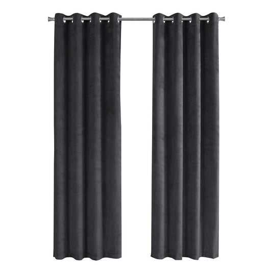 CURTAIN PANEL - 2PCS / 52"W X 95"H GREY ROOM DARKENING