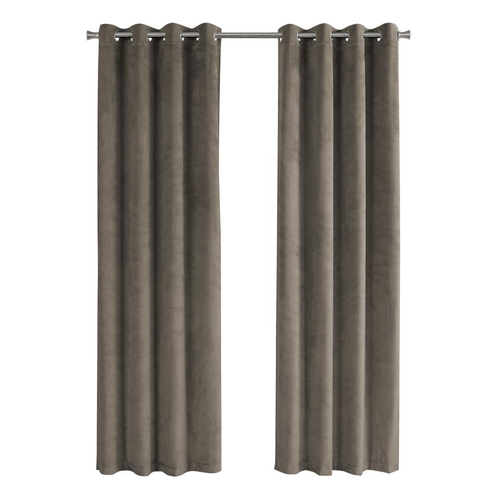 CURTAIN PANEL - 2PCS / 52"W X 95"H TAUPE ROOM DARKENING