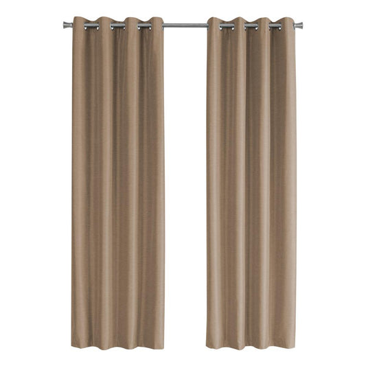 CURTAIN PANEL - 2PCS / 52"W X 84"H BROWN SOLID BLACKOUT