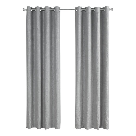 CURTAIN PANEL - 2PCS / 52"W X 95"H SILVER ROOM DARKENING