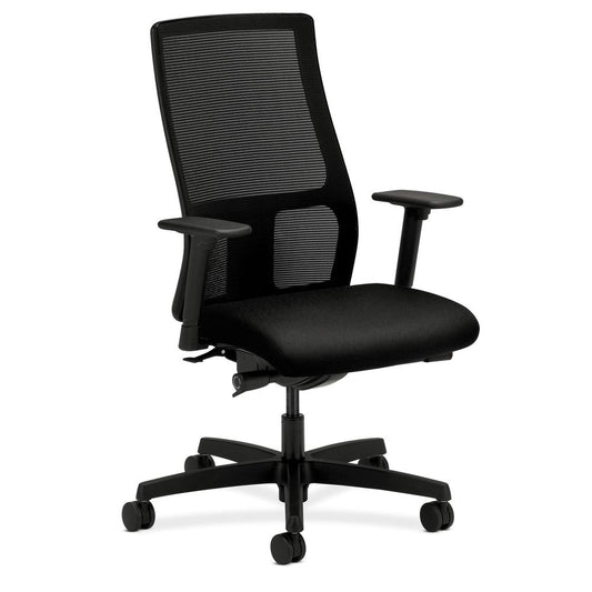 HON Ignition Series Mid-Back Work Chair - Mesh Computer Chair for Office Desk, Black (HIWM2)