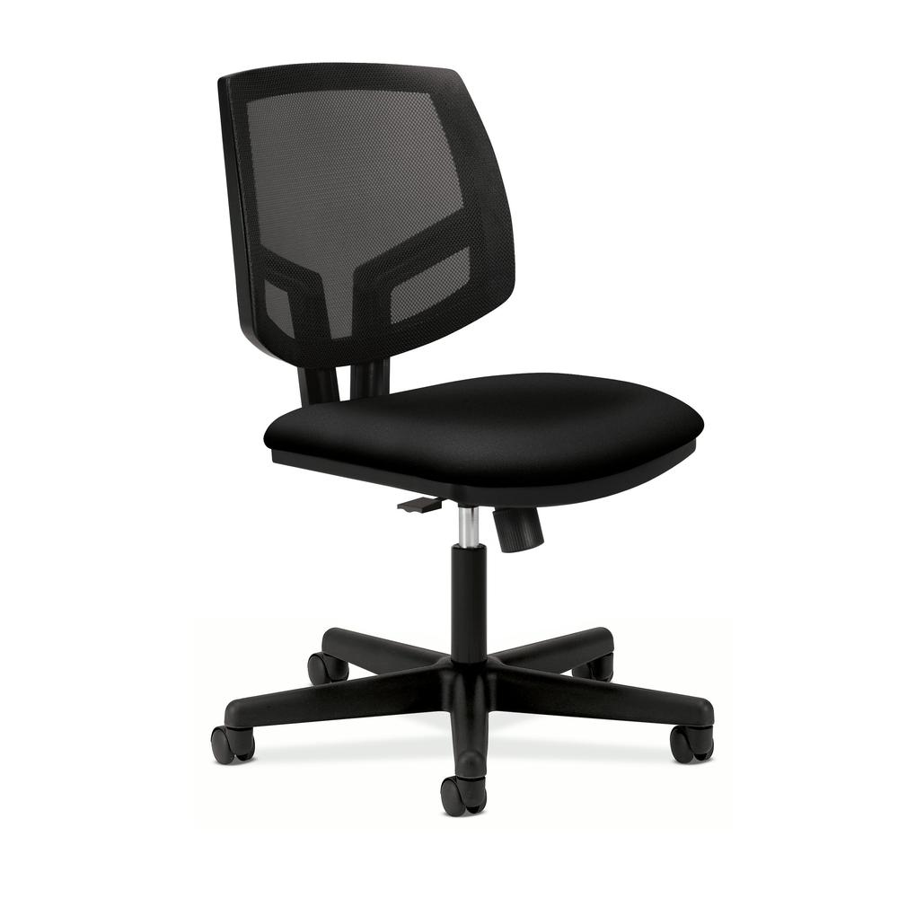 HON Volt Upholstered Task Chair - Mesh Back Computer Chair for Office Desk, Black (5713)