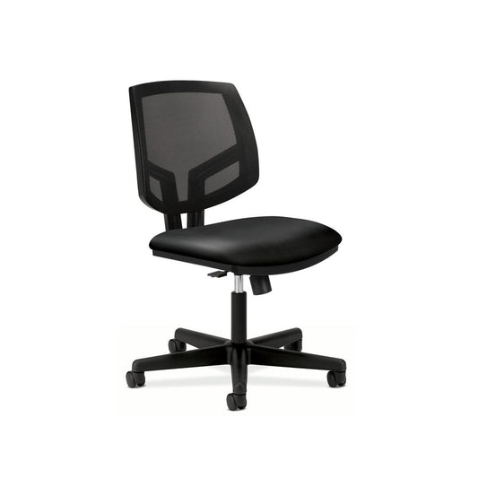 HON Volt Leather Task Chair - Mesh Back Computer Chair for Office Desk, Black (5713)