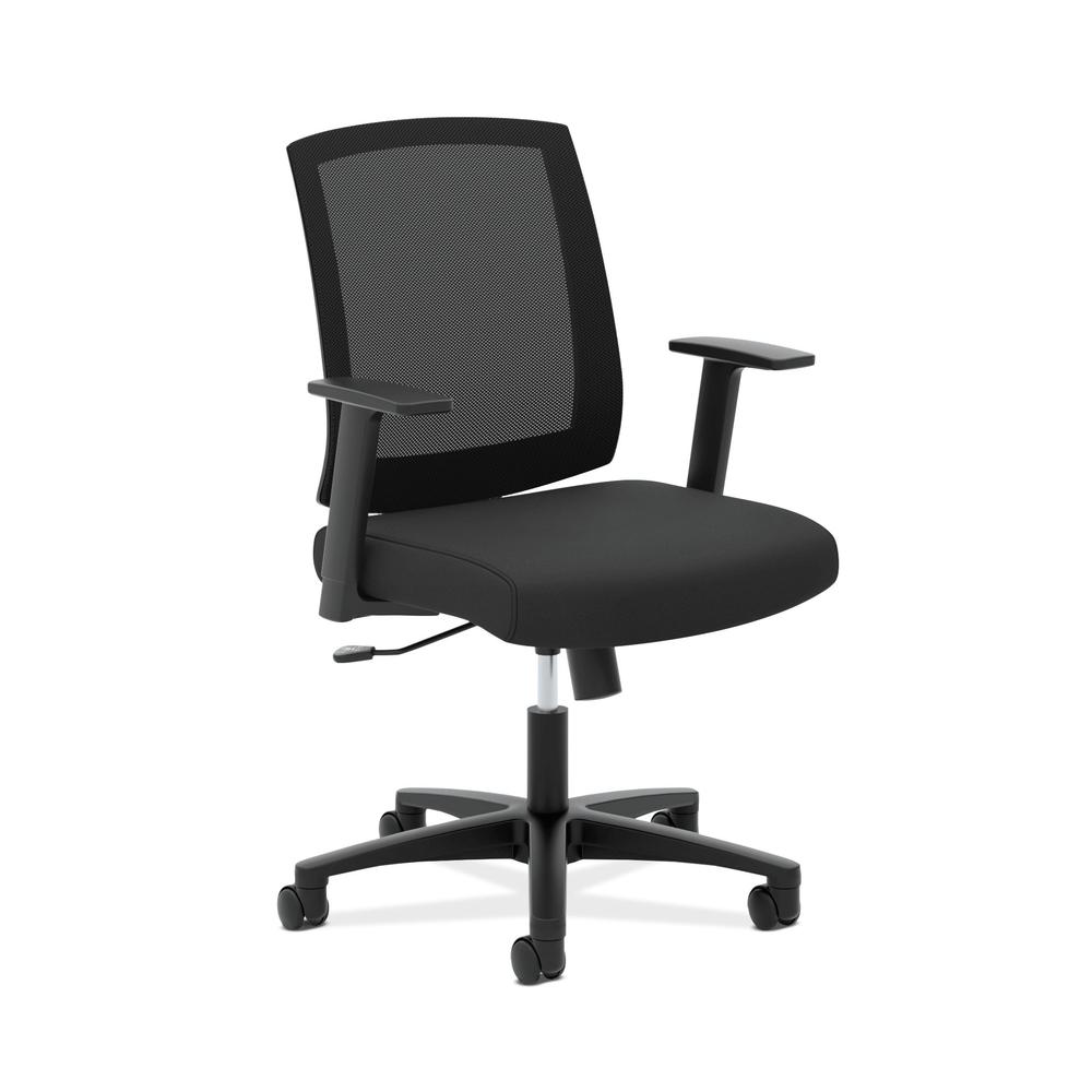 HON Torch Mesh Task Chair - Mid-Back Office Chair,  Black  (HVL511)