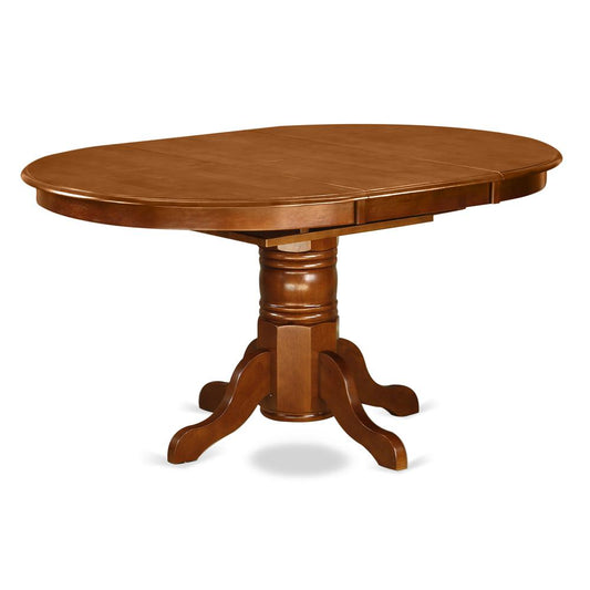 Avon  Oval  Table  With  18"  Butterfly  leaf  -  Saddle  Brown  Finish