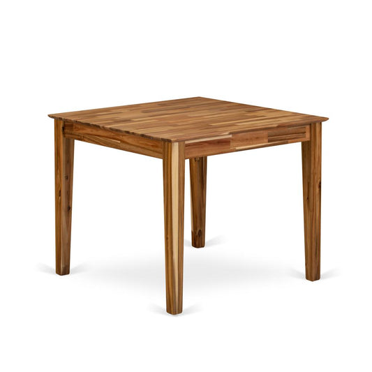 East West Furniture OXT-ANA-T  Modern Wood Kitchen Table with Walnut Color Table Top Surface and Asian Wood Kitchen Table Wooden Legs - Walnut Finish