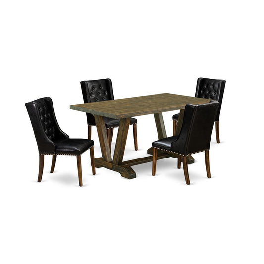 EAST WEST FURNITURE - V726FO749-5 - 5-PIECE DINING TABLE SETOur sophisticated 5-PC dining room table set is going to make your family mealtime more comfortable and pleasant! Our 5 Piece kitchen table