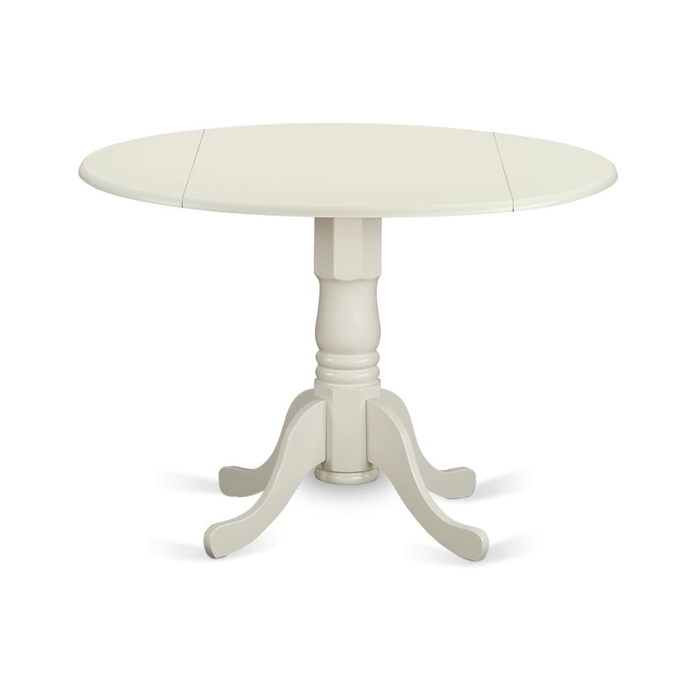 5 Piece Dining Table Set Contains a Round Kitchen Table with Dropleaf