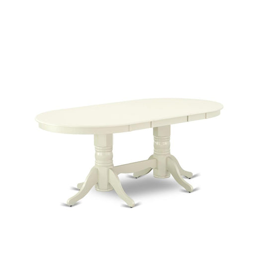 7 Piece Dining Room Set Contains an Oval Kitchen Table with Butterfly Leaf