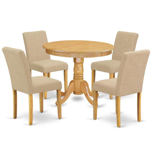 Dining Room Set Oak, ANAB5-OAK-04