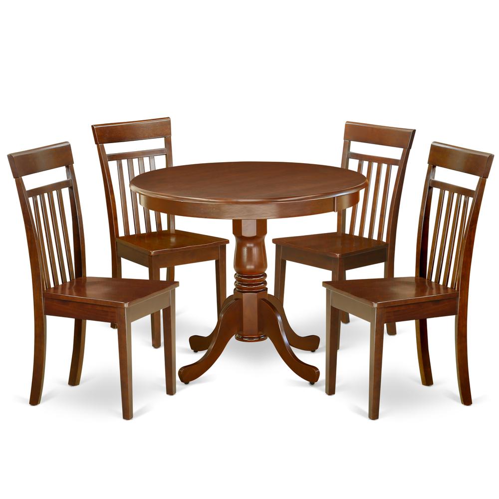 Dining Room Set Mahogany, ANCA5-MAH-W