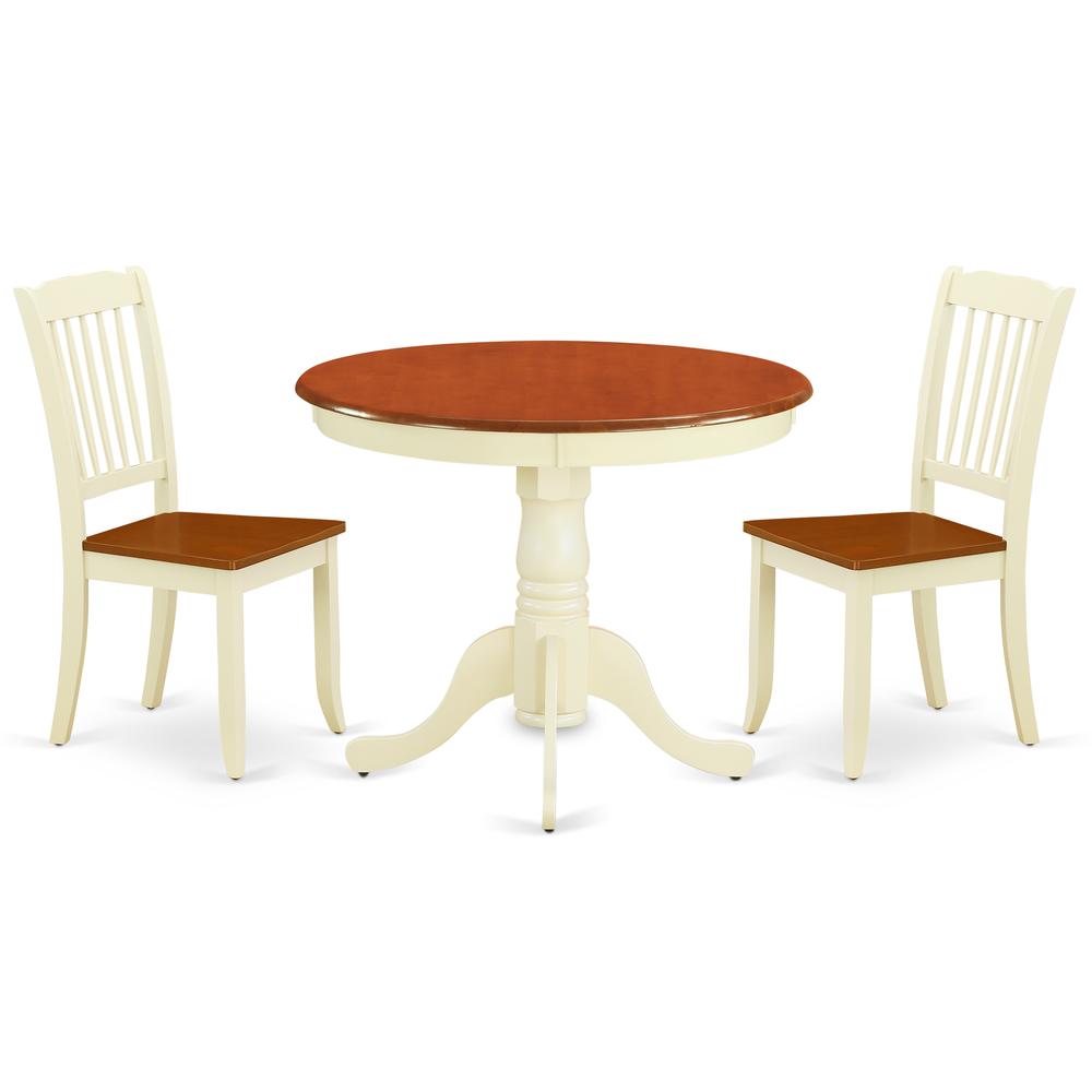 Dining Room Set Buttermilk & Cherry, ANDA3-BMK-W