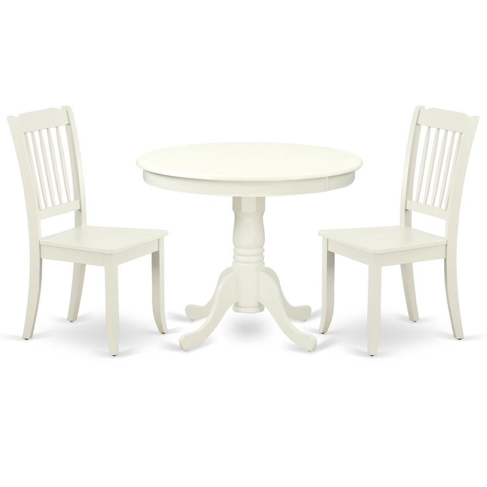 Dining Room Set Linen White, ANDA3-LWH-W