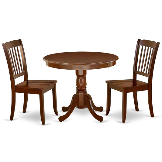 Dining Room Set Mahogany, ANDA3-MAH-W