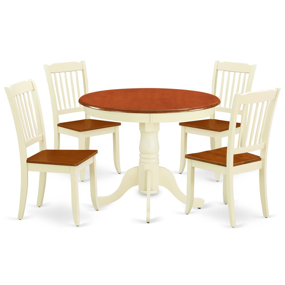 Dining Room Set Buttermilk & Cherry, ANDA5-BMK-W