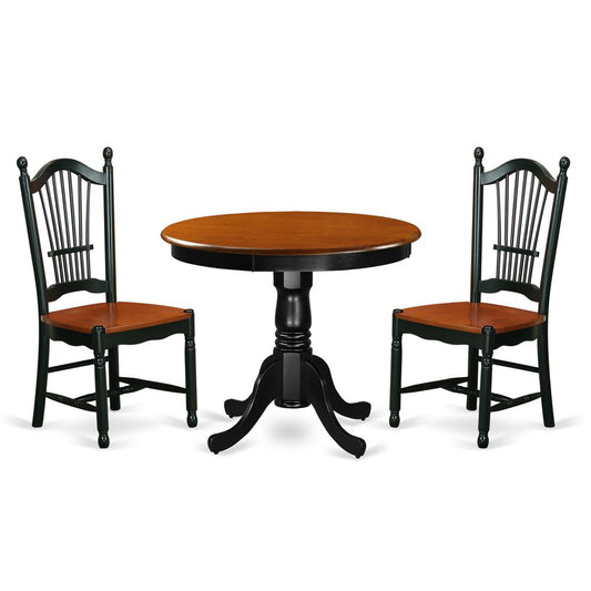 Dining Room Set Black & Cherry, ANDO3-BCH-W