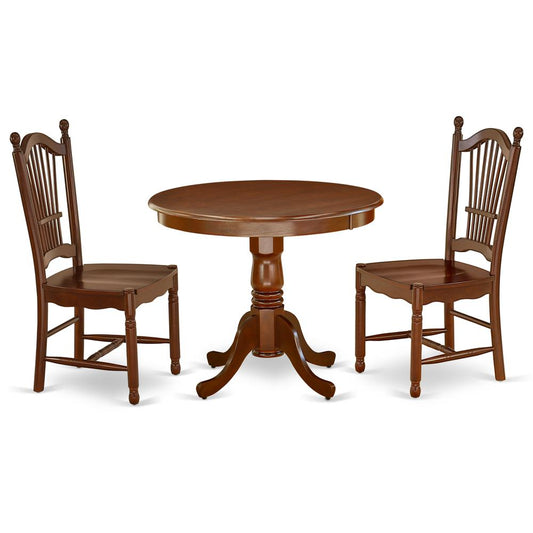 Dining Room Set Mahogany, ANDO3-MAH-W