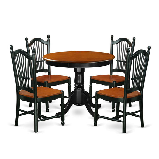 Dining Room Set Black & Cherry, ANDO5-BCH-W