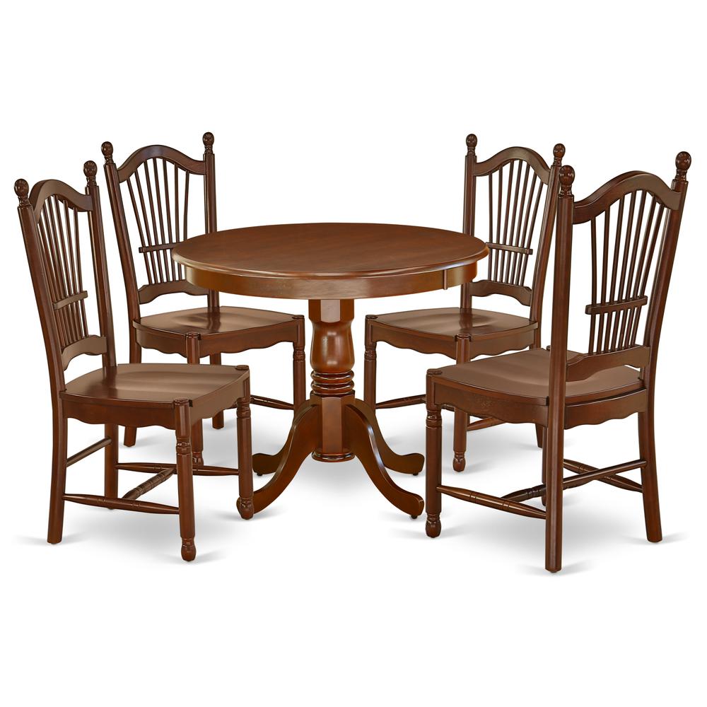 Dining Room Set Mahogany, ANDO5-MAH-W