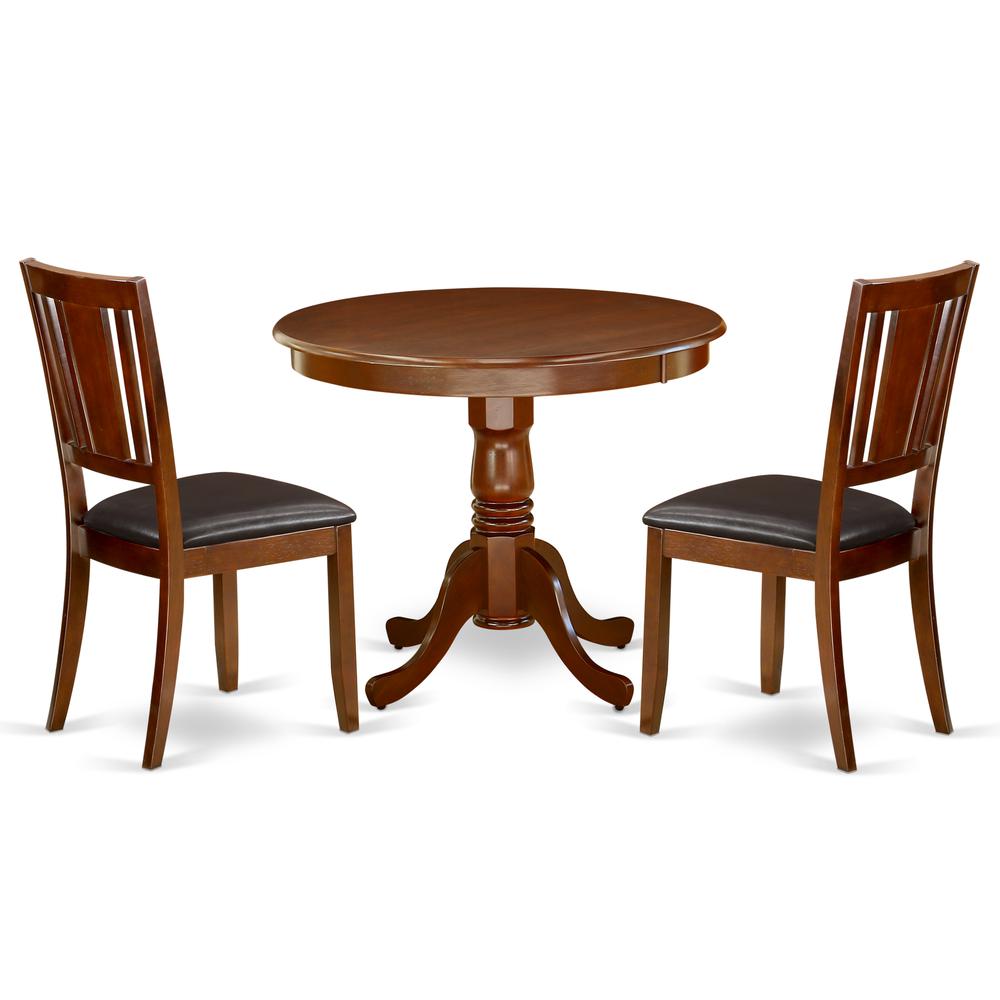 Dining Room Set Mahogany, ANDU3-MAH-LC