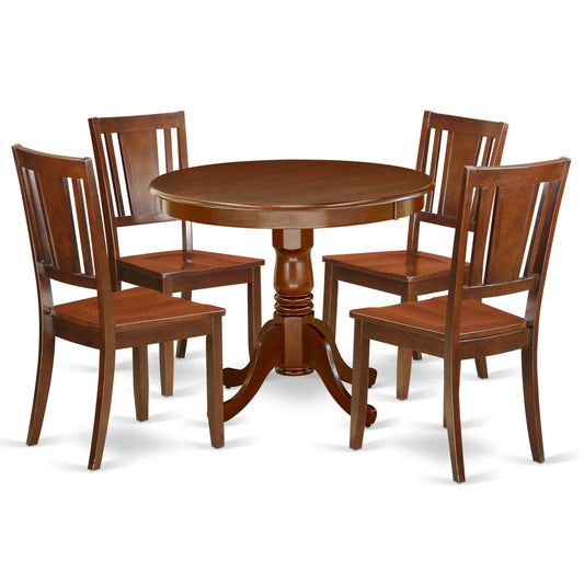 Dining Room Set Mahogany, ANDU5-MAH-W