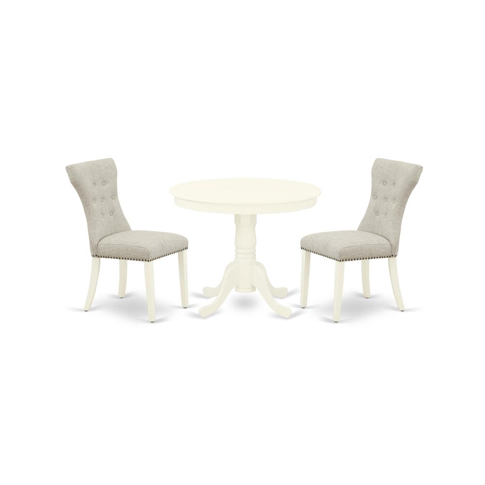 Dining Room Set Linen White, ANGA3-LWH-35