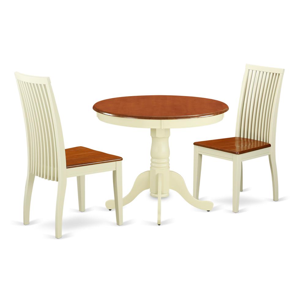 Dining Room Set Buttermilk & Cherry, ANIP3-BMK-W