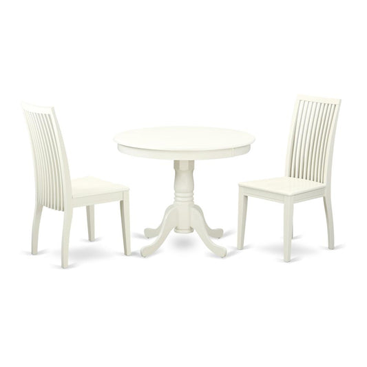 Dining Room Set Linen White, ANIP3-LWH-W