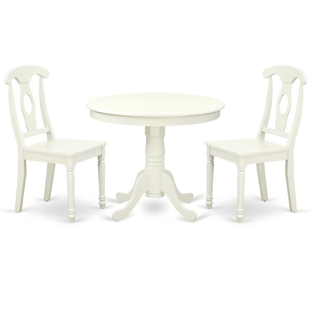 Dining Room Set Linen White, ANKE3-LWH-W