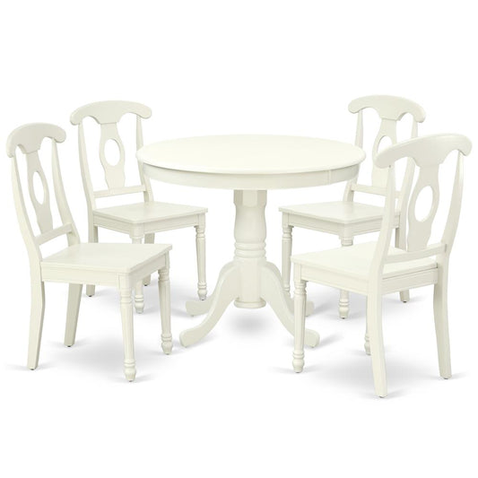 Dining Room Set Linen White, ANKE5-LWH-W