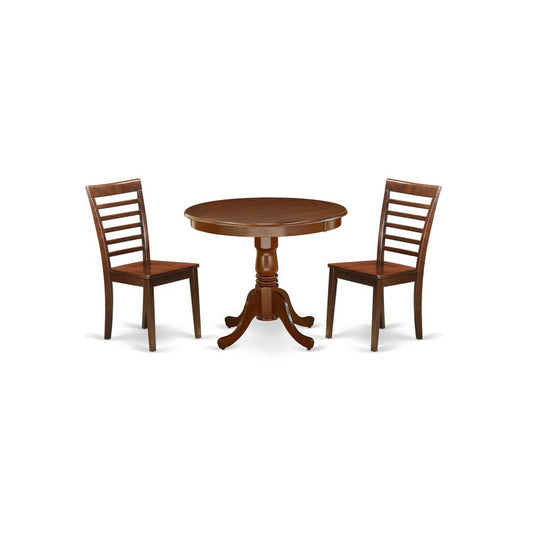 Dining Room Set Mahogany, ANML3-MAH-W