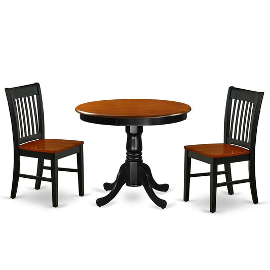 Dining Room Set Black & Cherry, ANNO3-BCH-W