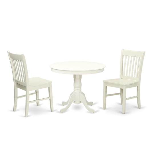 Dining Room Set Linen White, ANNO3-LWH-W