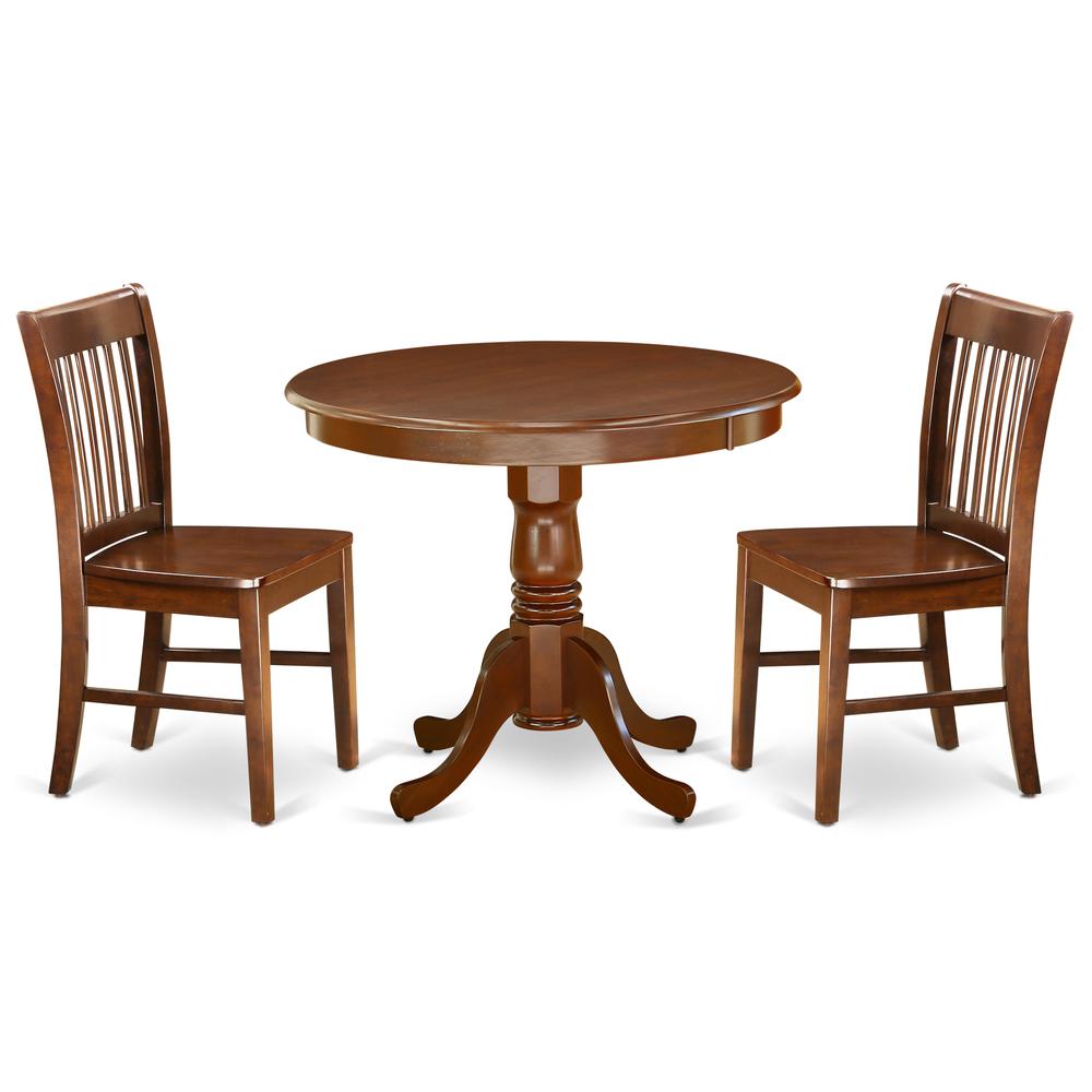 Dining Room Set Mahogany, ANNO3-MAH-W