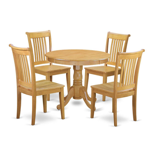 Dining Room Set Oak, ANPO5-OAK-W