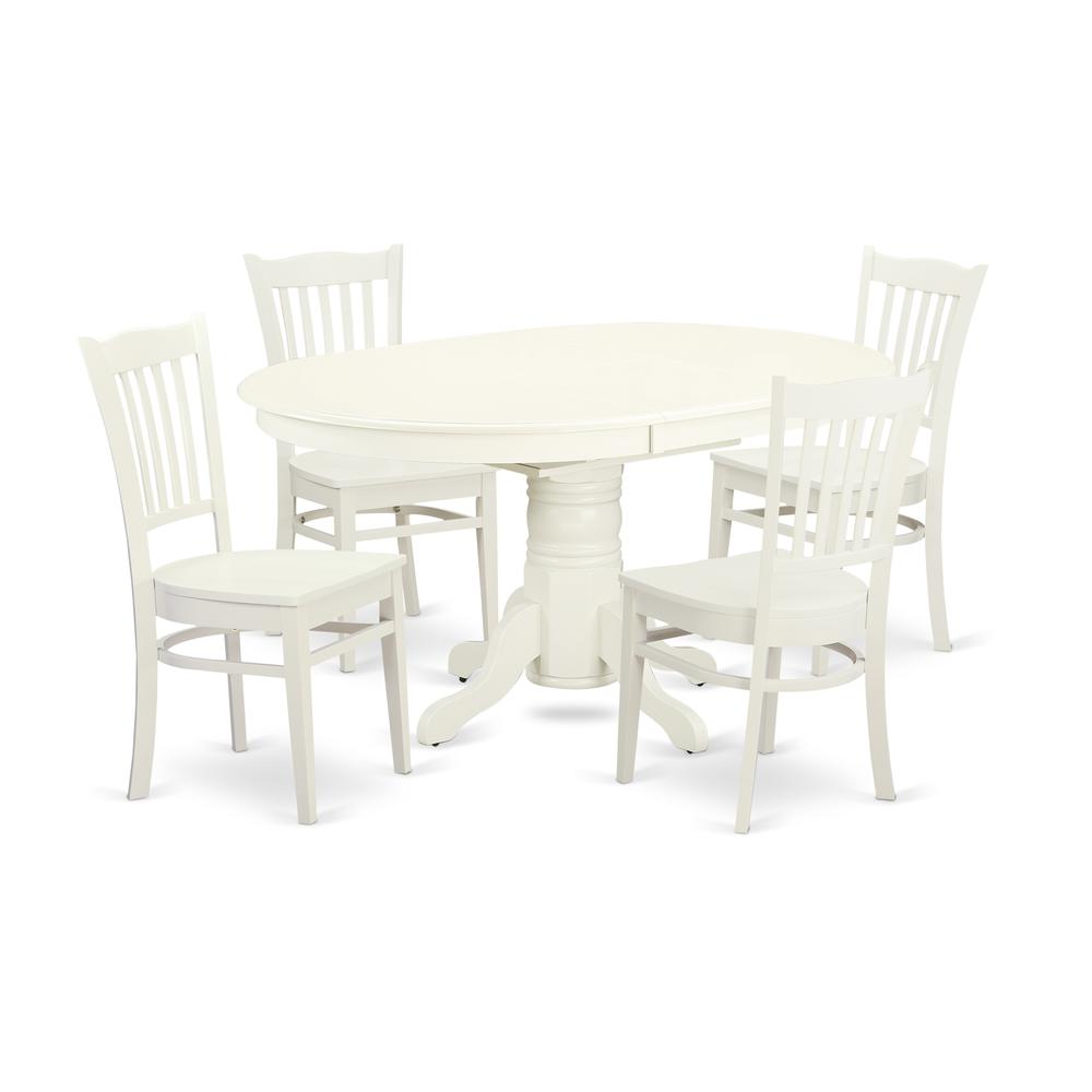 Dining Room Set Linen White, AVGR5-LWH-W