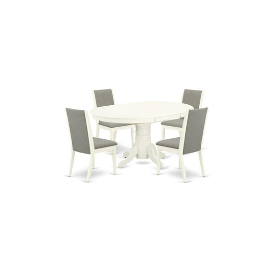 Dining Room Set Linen White, AVLA5-LWH-06