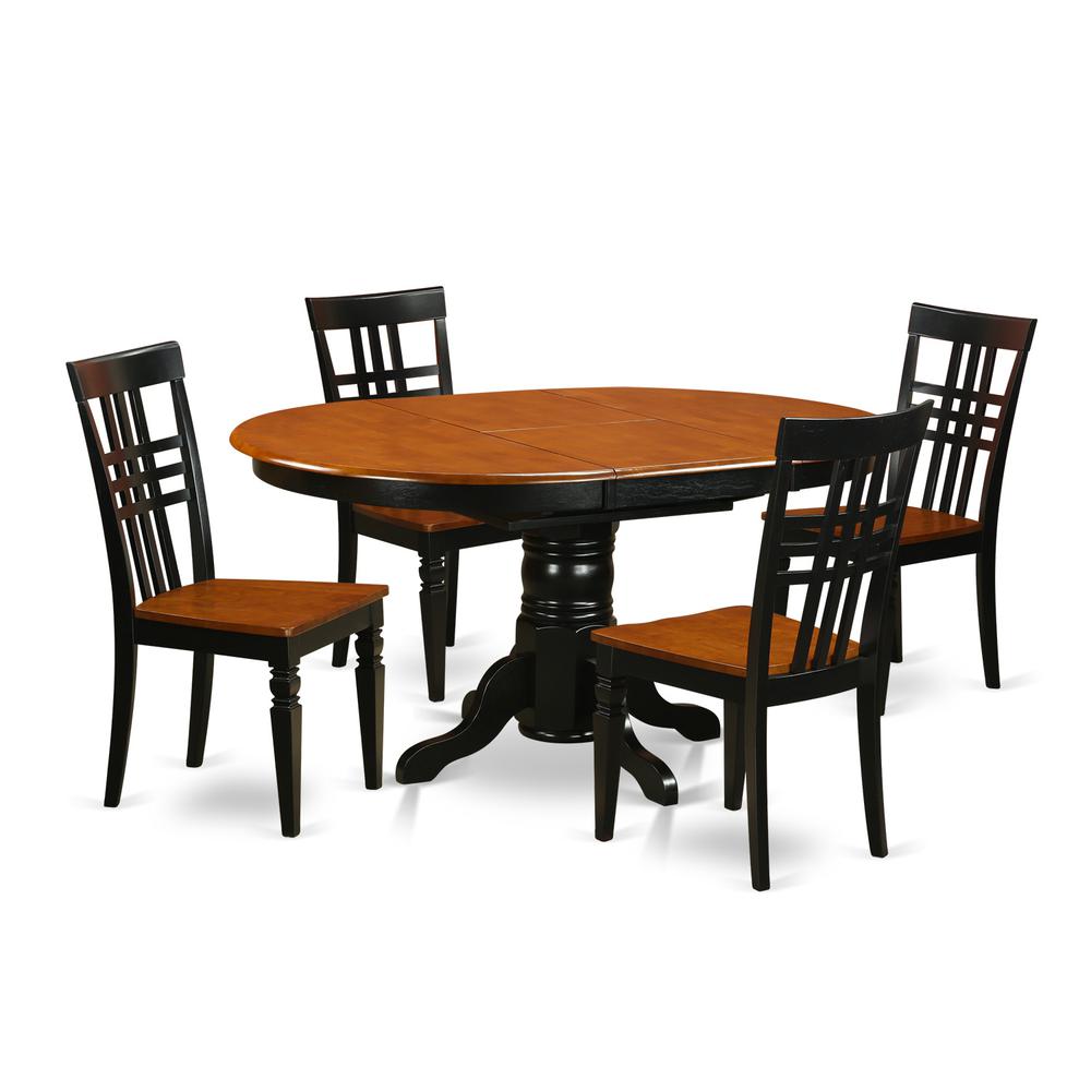 Dining Room Set Black & Cherry, AVLG5-BCH-W