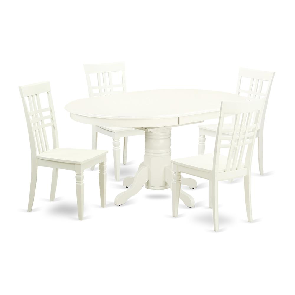 Dining Room Set Linen White, AVLG5-LWH-W