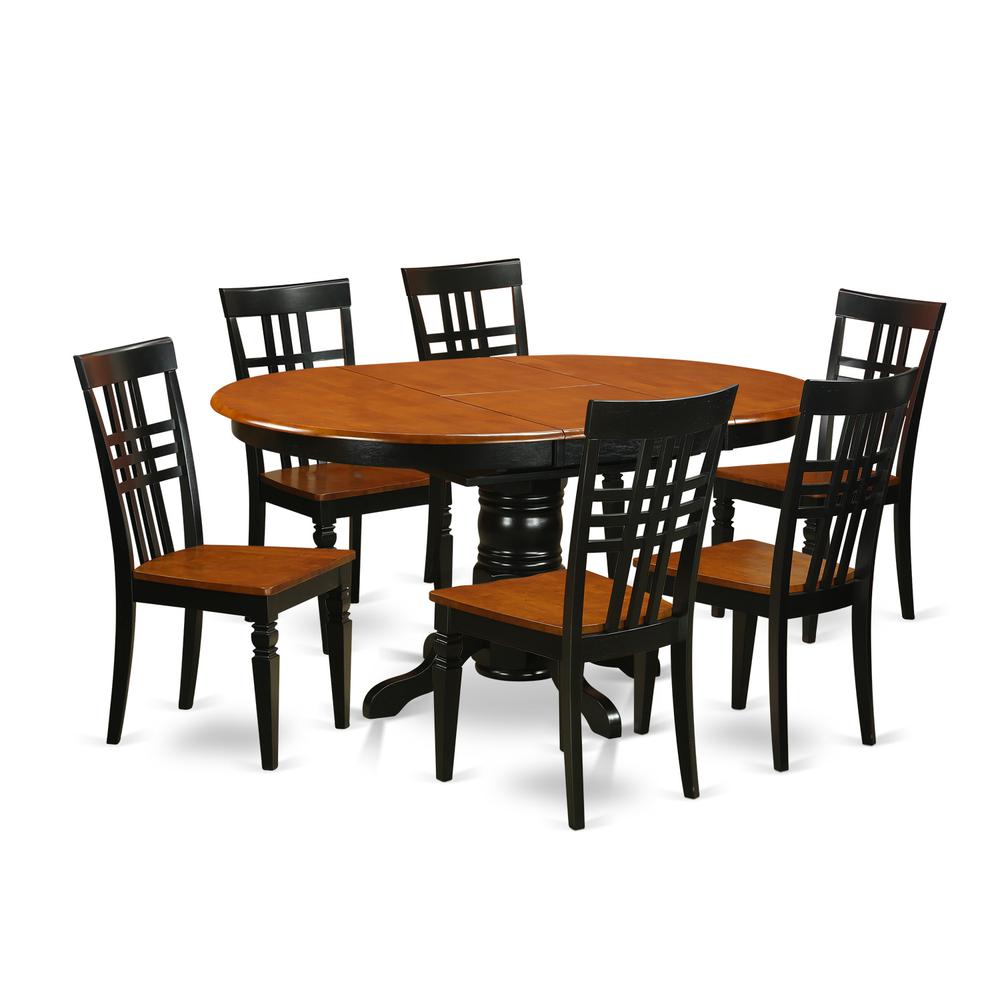 Dining Room Set Black & Cherry, AVLG7-BCH-W