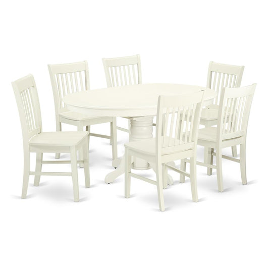 Dining Room Set Linen White, AVNO7-LWH-W