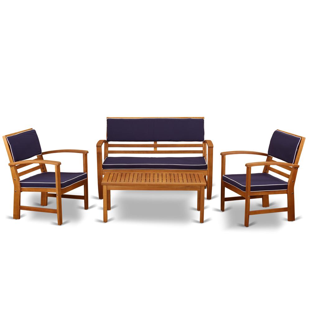 Wooden Patio Set Natural Oil, BCOSSNA