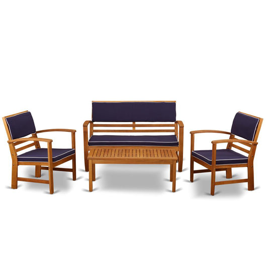 Wooden Patio Set Natural Oil, BCOSSNA