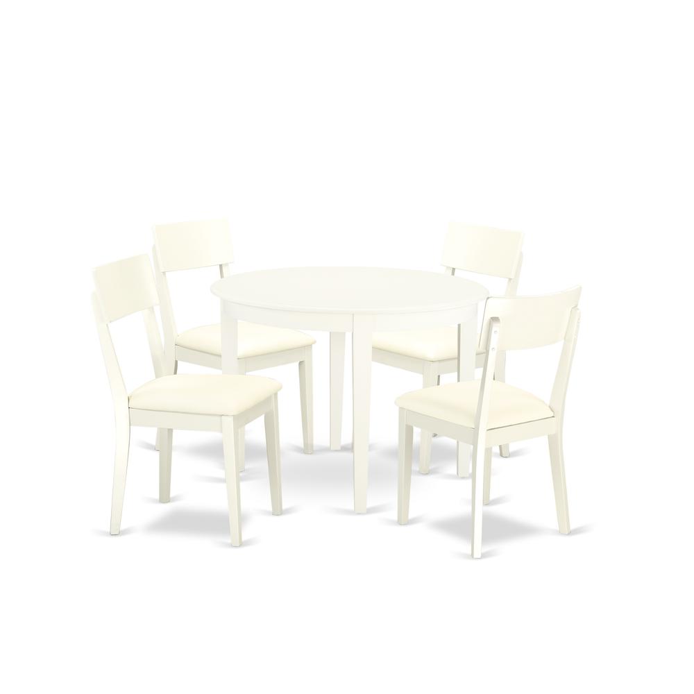 Dining Room Set Linen White, BOAD5-LWH-LC