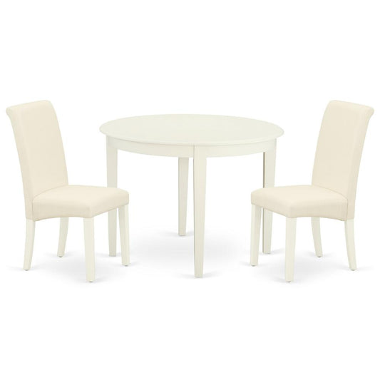 Dining Room Set Linen White, BOBA3-WHI-01