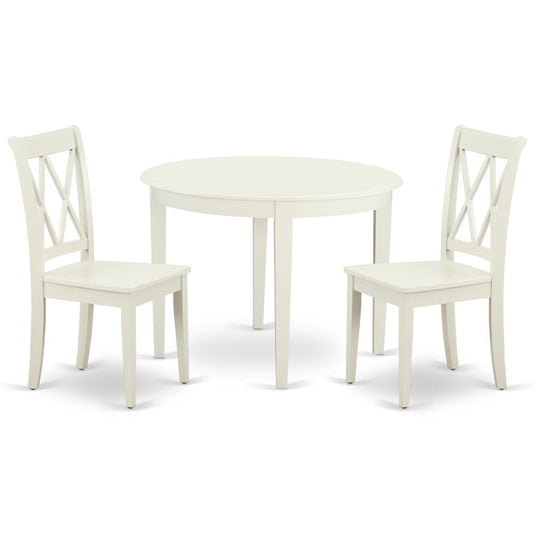 Dining Room Set Linen White, BOCL3-LWH-W