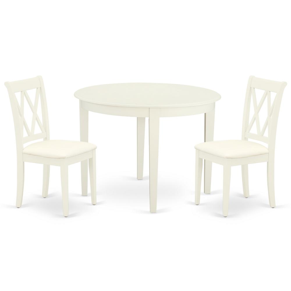 Dining Room Set Linen White, BOCL3-WHI-C