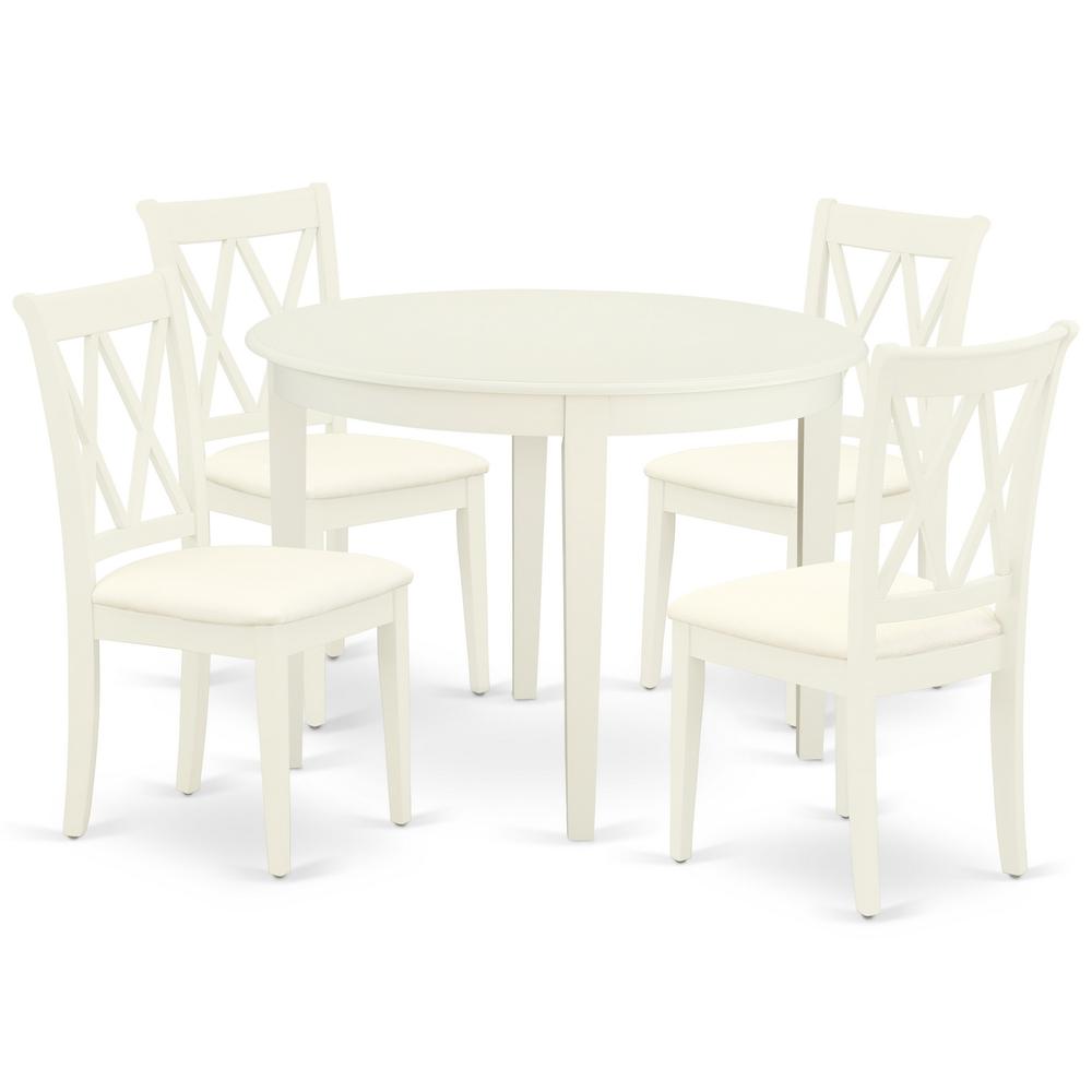 Dining Room Set Linen White, BOCL5-WHI-C