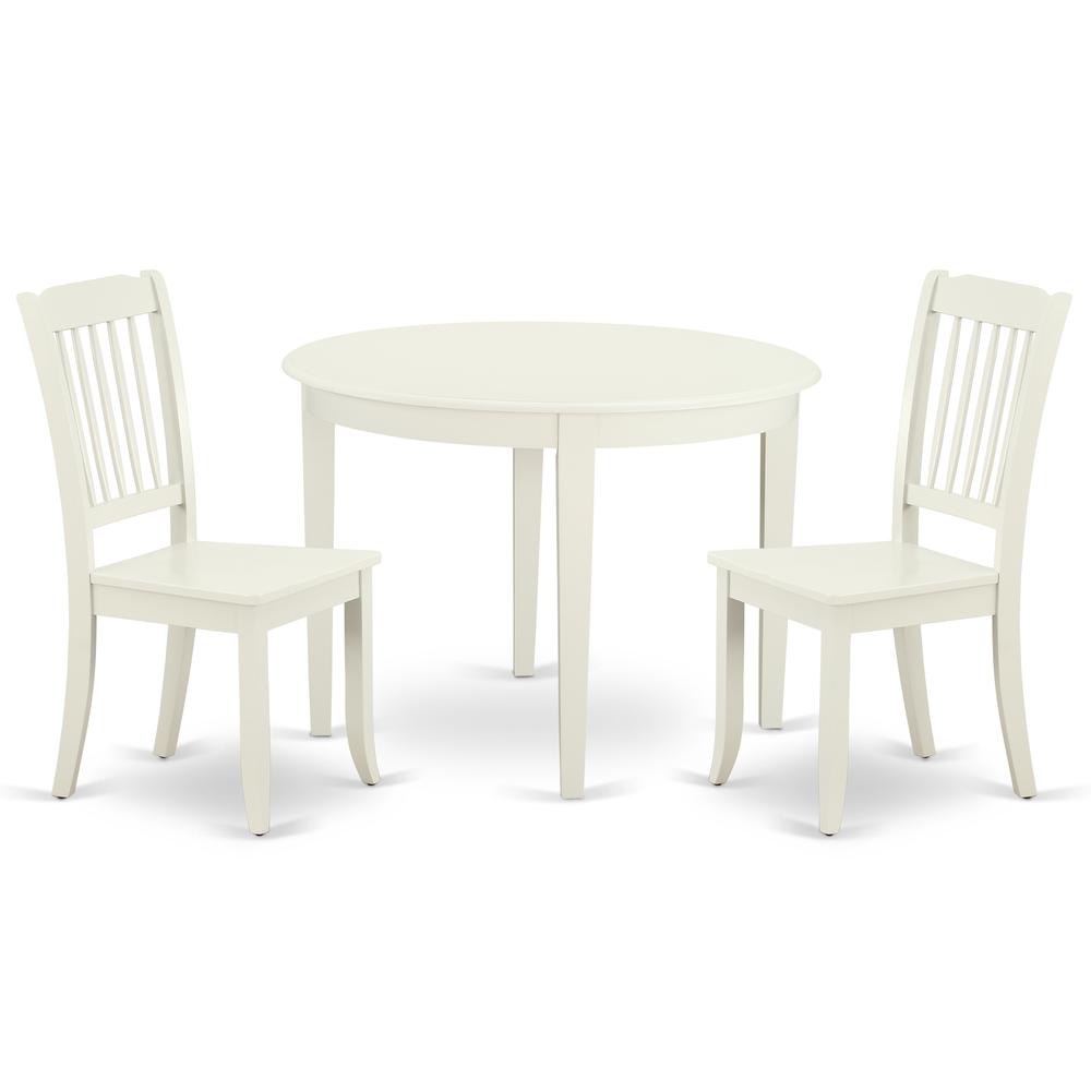 Dining Room Set Linen White, BODA3-LWH-W