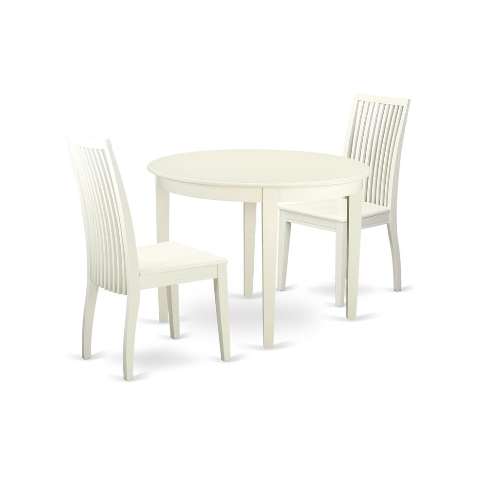 Dining Room Set Linen White, BOIP3-LWH-W